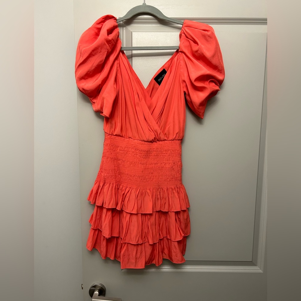 DO + BE Coral Ruffle Mini Dress